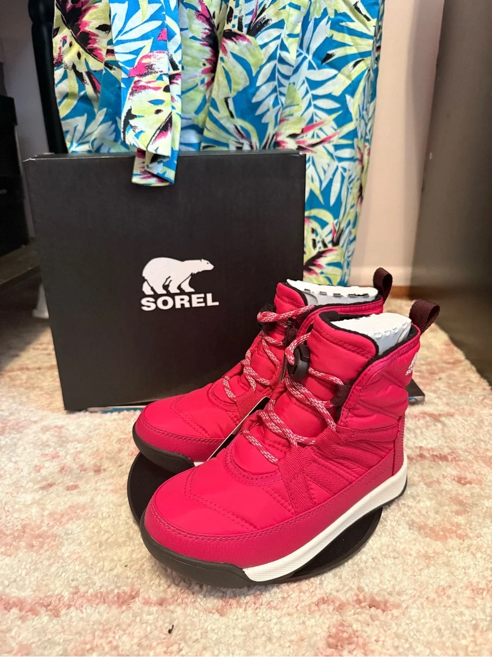 Sorel Girls' Bright Pink Insulated Winter Boots
